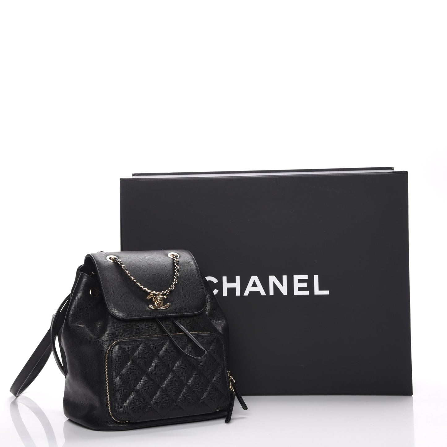 Caviar Quilted Business Affinity Backpack Black