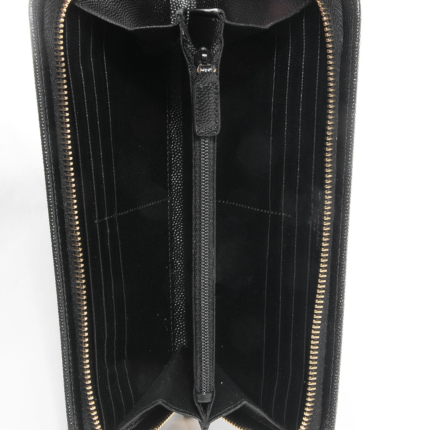 Grain De Poudre Classic Zip Around Wallet Nero Black