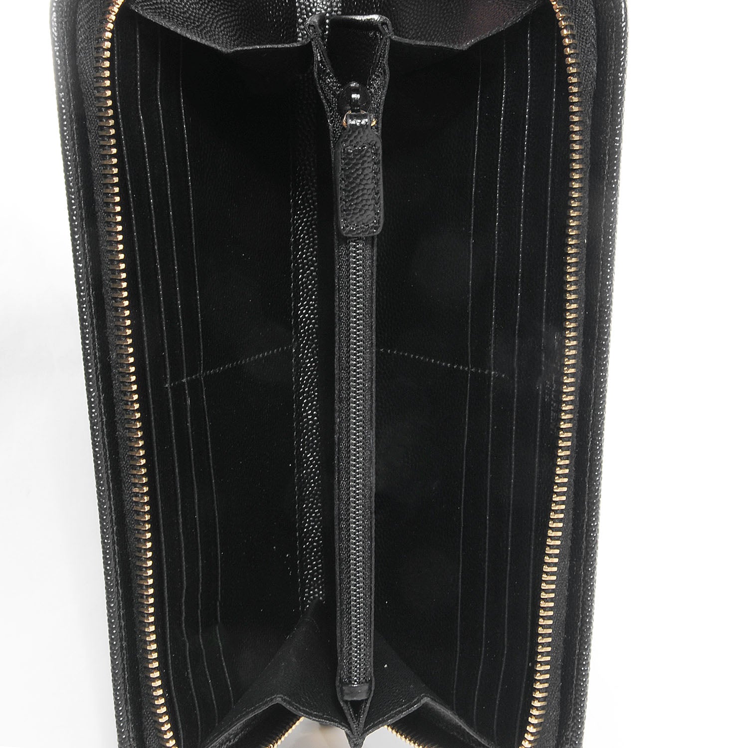 Saint Laurent Grain De Poudre Classic Zip Around Wallet Nero Black 6 of 10