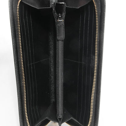 Saint Laurent Grain De Poudre Classic Zip Around Wallet Nero Black 6 of 10