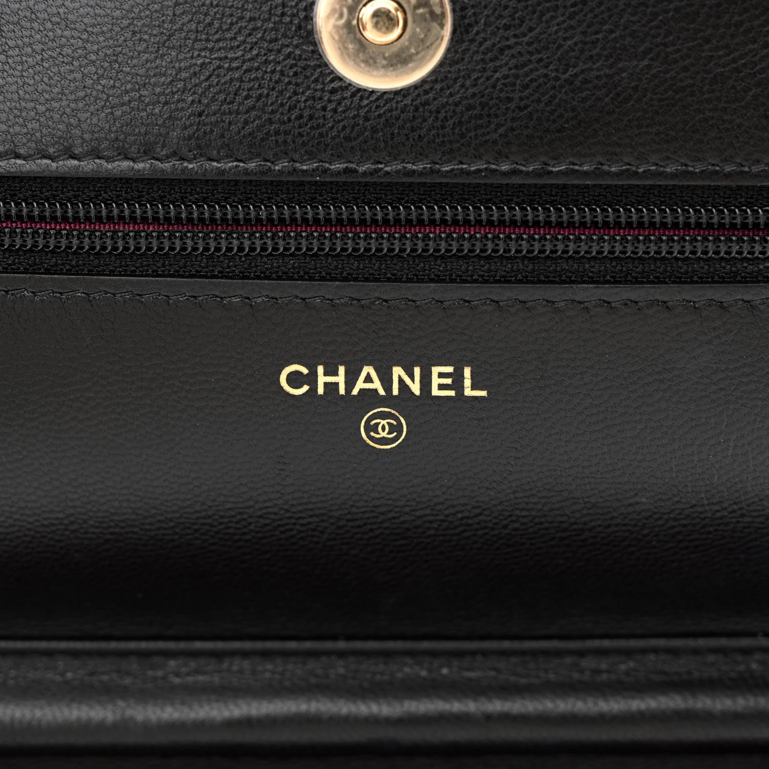 Chanel Goatskin Quilted Timeless CC Wallet On Chain WOC Black 6 of 13
