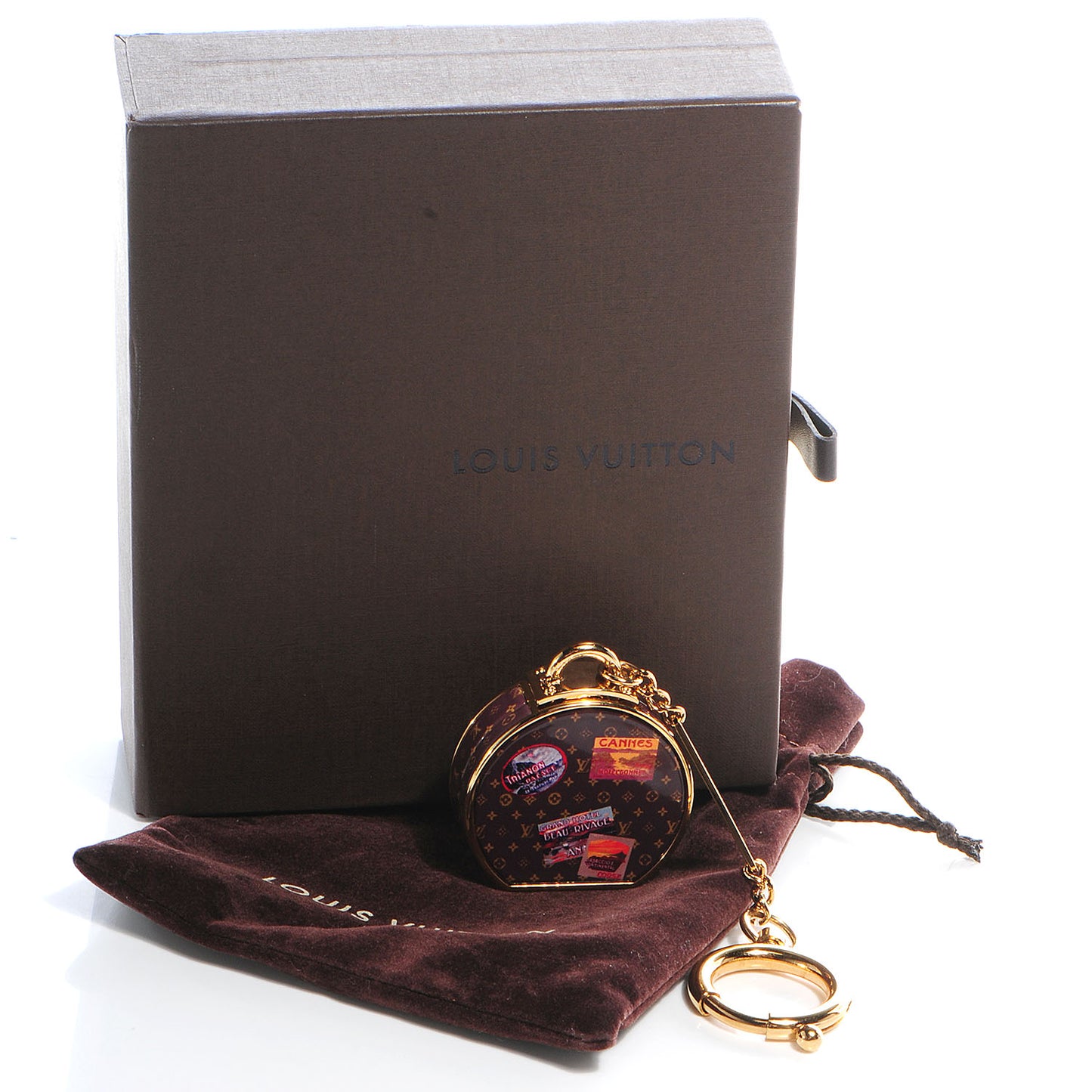 Monogram Hat Box Keychain