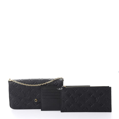 Louis Vuitton Empreinte Pochette Felicie Chain Wallet Black 3 of 12