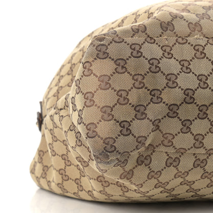 Gucci Monogram Large Horsebit Chain Hobo Brown 8 of 17