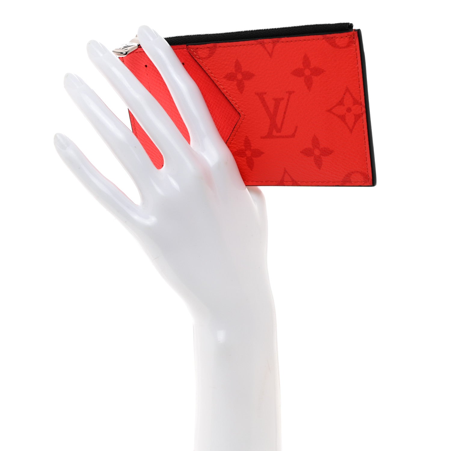 Louis Vuitton Taigarama Coin Card Holder Fire Red 2 of 7