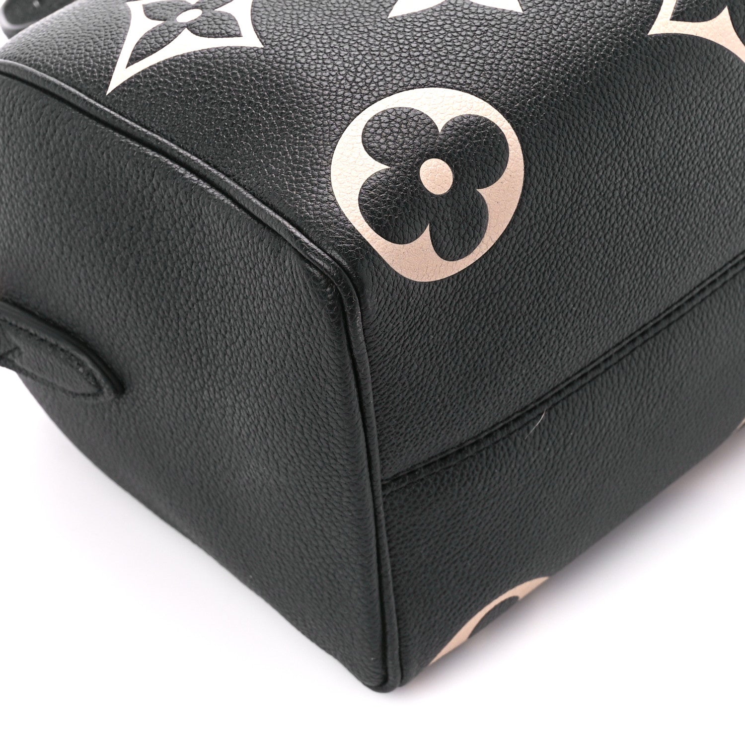 Louis Vuitton Empreinte Monogram Giant Speedy Bandouliere 25 Black Beige 12 of 14