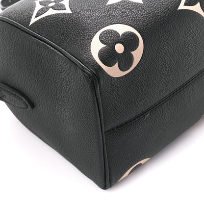 Louis Vuitton Empreinte Monogram Giant Speedy Bandouliere 25 Black Beige 12 of 14