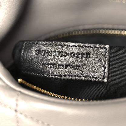 Saint Laurent Lambskin Quilted Toy Loulou Puffer Monogram Chain Satchel Fog 8 of 11
