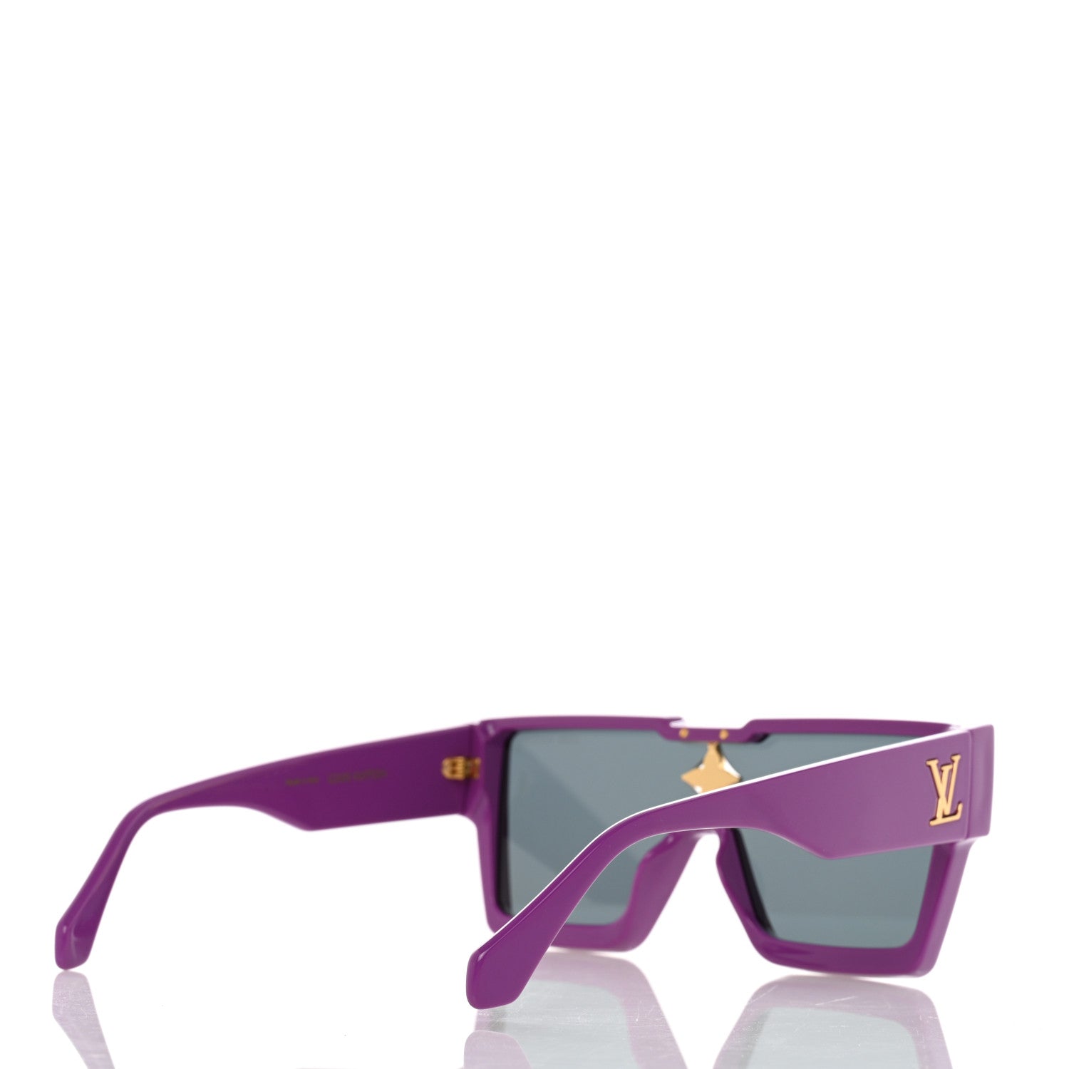 Louis Vuitton Acetate Swarovski Crystal Cyclone Sunglasses Z1641W Purple 4 of 7