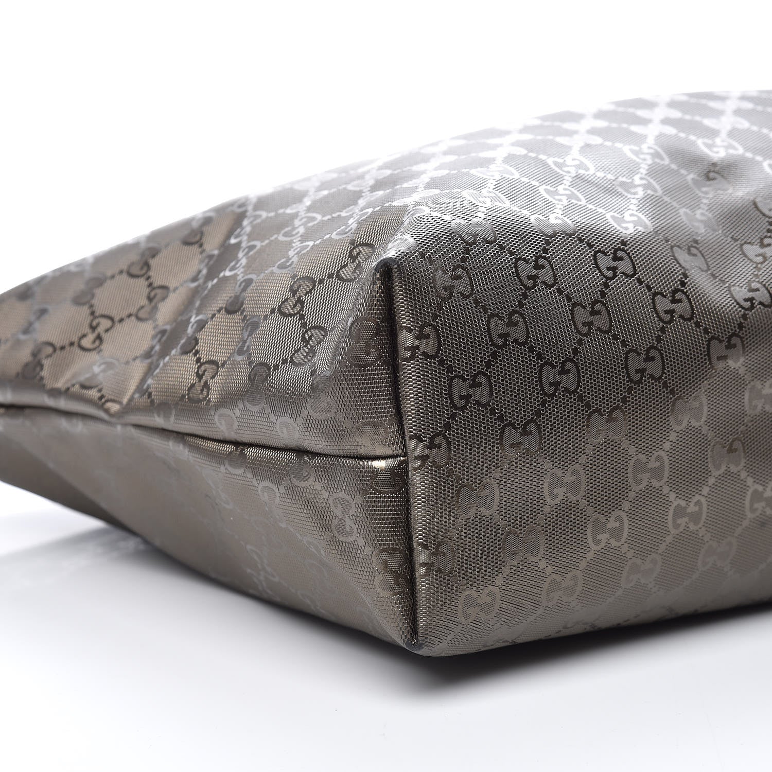 Gucci Imprime Monogram Medium Zippered Shopping Tote Pewter 5 of 9