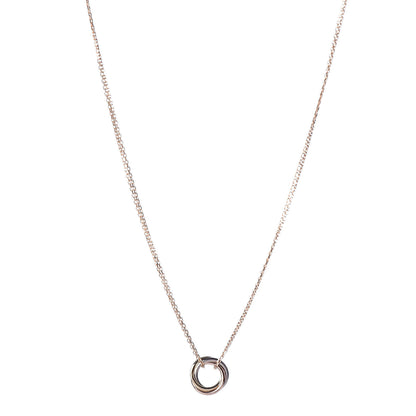 Cartier 18K Pink Yellow White Gold Trinity Double Chain Pendant Necklace 1 of 7