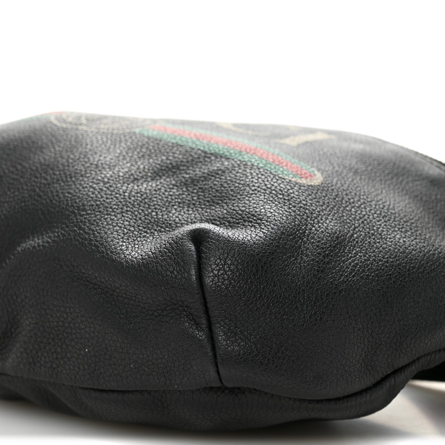 Grained Calfskin Small Logo Belt Bag Black