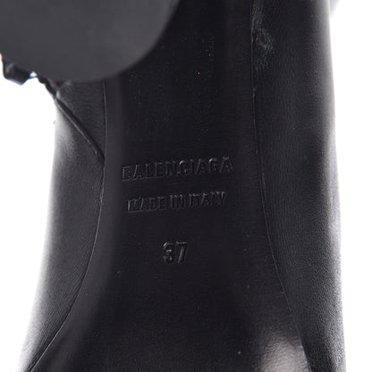 Balenciaga Shiny Sheepskin 20mm Oval Booties 37 Black 8 of 13