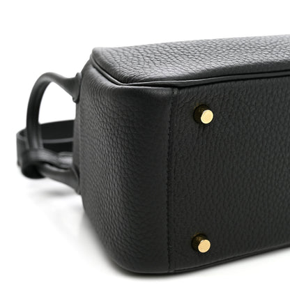 Hermes Taurillon Clemence Mini Lindy 20 Black 8 of 10