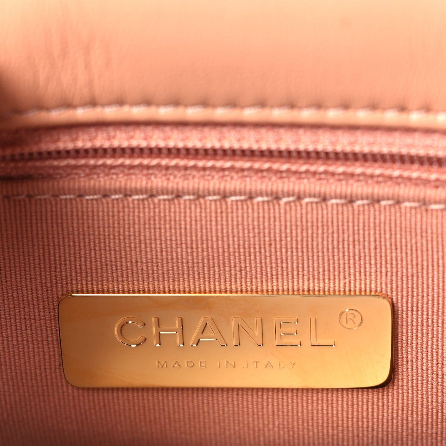 Chanel Lambskin Quilted Medium Chanel 19 Flap Light Orange 6 of 10