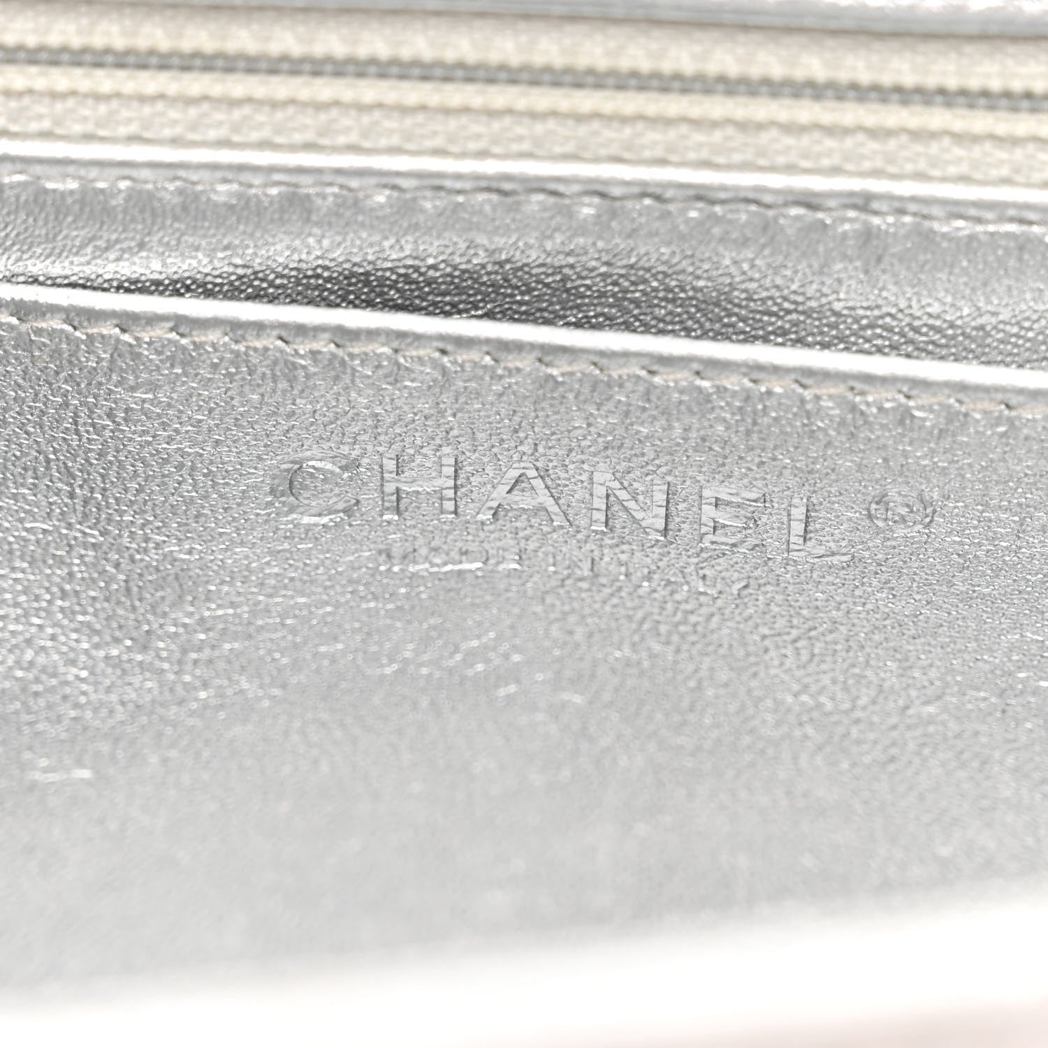 Chanel Metallic Lambskin Quilted Jumbo Single Flap Silver 6 of 10