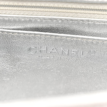 Chanel Metallic Lambskin Quilted Jumbo Single Flap Silver 6 of 10