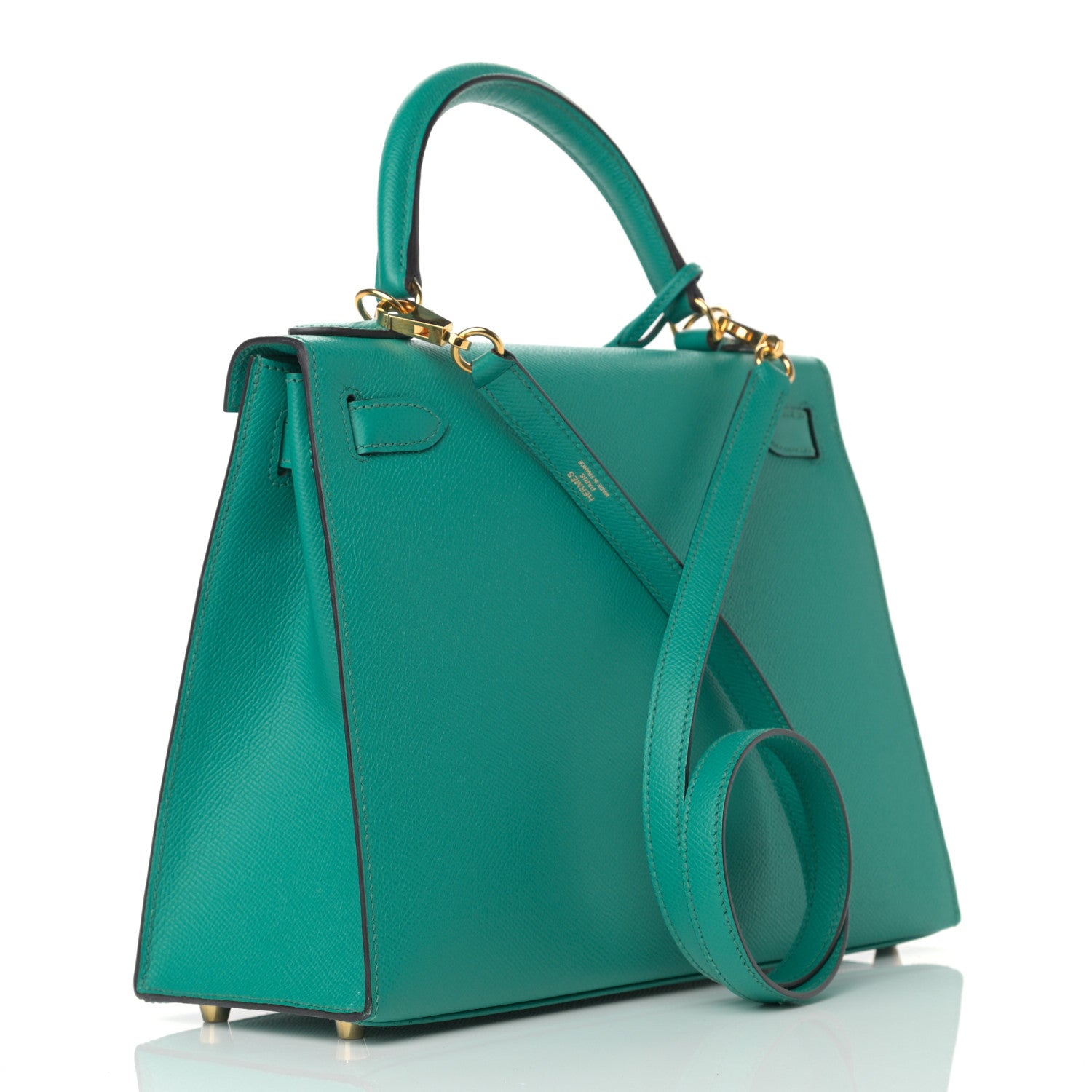 Hermes Epsom Kelly Sellier 28 Bleu Paon 2 of 14