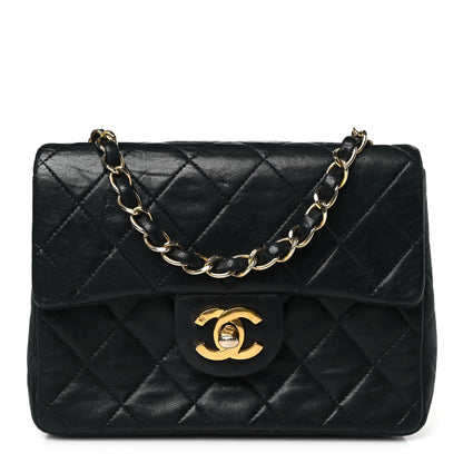 Chanel Lambskin Quilted Mini Square Flap Bag Black 1 of 8