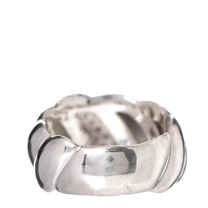 David Yurman Sterling Silver Diamond 13mm Hampton Cable Ring 54 6.75 4 of 6