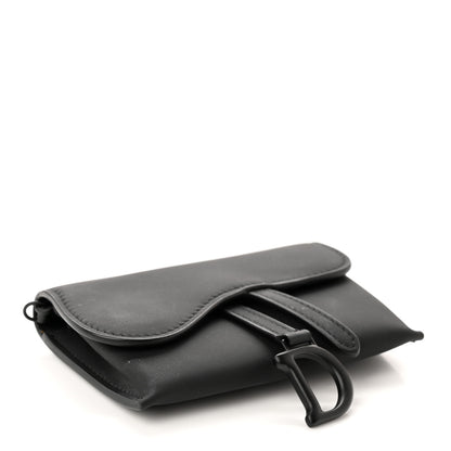 Christian Dior Ultra Matte Calfskin Nano Saddle Chain Pouch Black 4 of 9