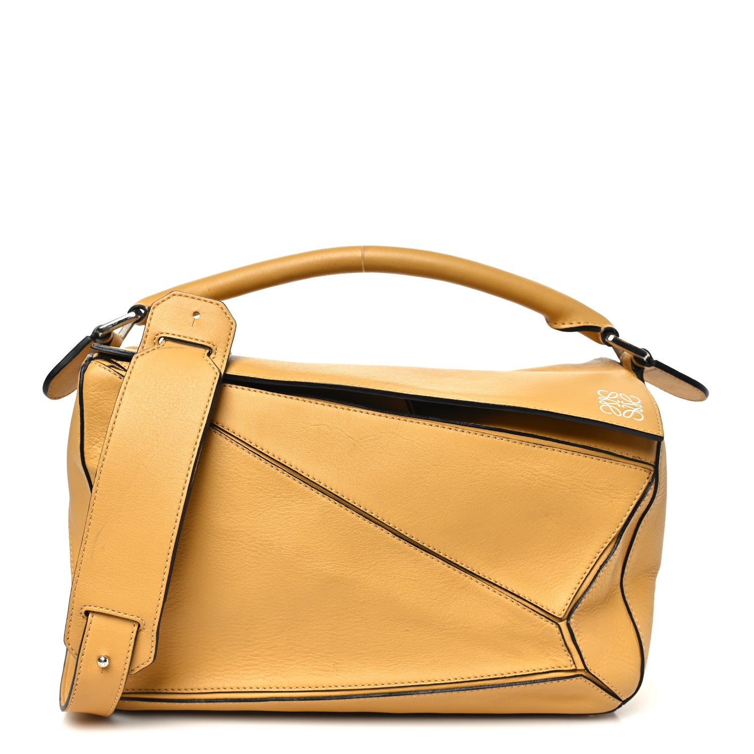 Loewe Calfskin Medium Puzzle Bag Yellow 1 of 10