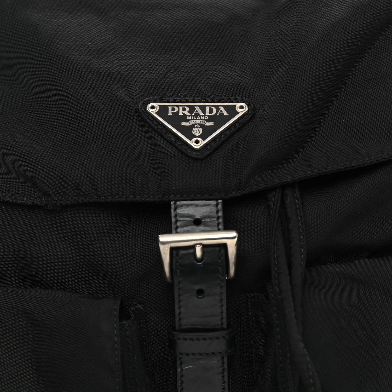 Prada Tessuto Nylon Saffiano Medium Backpack Black 7 of 20