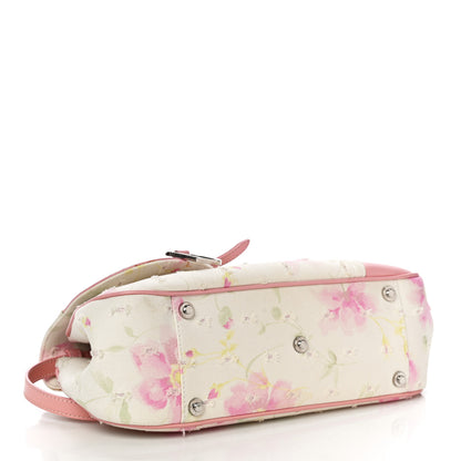 Christian Dior Canvas Floral Top Handle Saddle Bag Pink 3 of 9