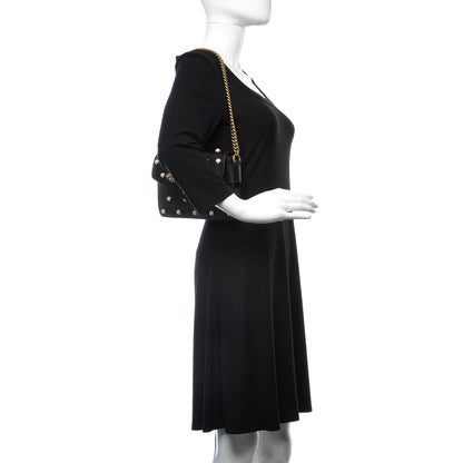 Gucci Nappa Pearl Studded Mini Queen Margaret Broadway Shoulder Bag Black 3 of 9