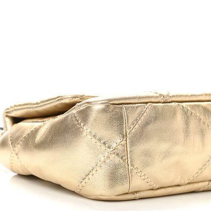 Chanel Metallic Goatskin Quilted Medium Chanel 19 Flap Gold 9 of 11