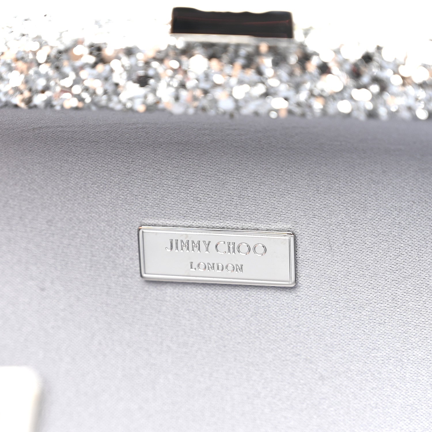 Jimmy Choo Glitter Celeste Clutch Silver 1855812 – FASHIONPHILE
