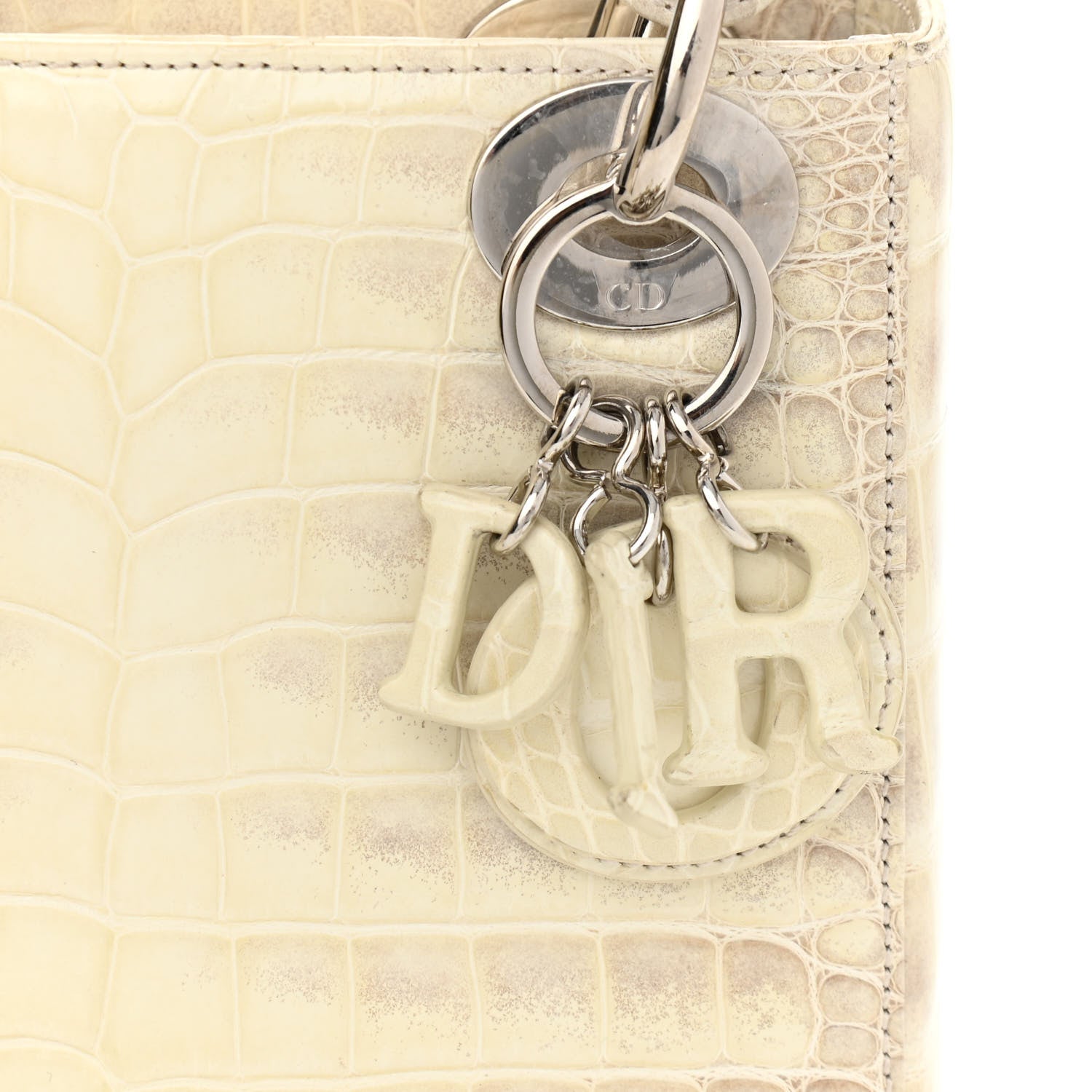 Christian Dior Alligator Mini Lady Dior Off White 8 of 10