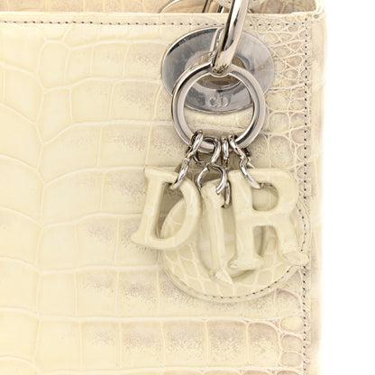 Christian Dior Alligator Mini Lady Dior Off White 8 of 10