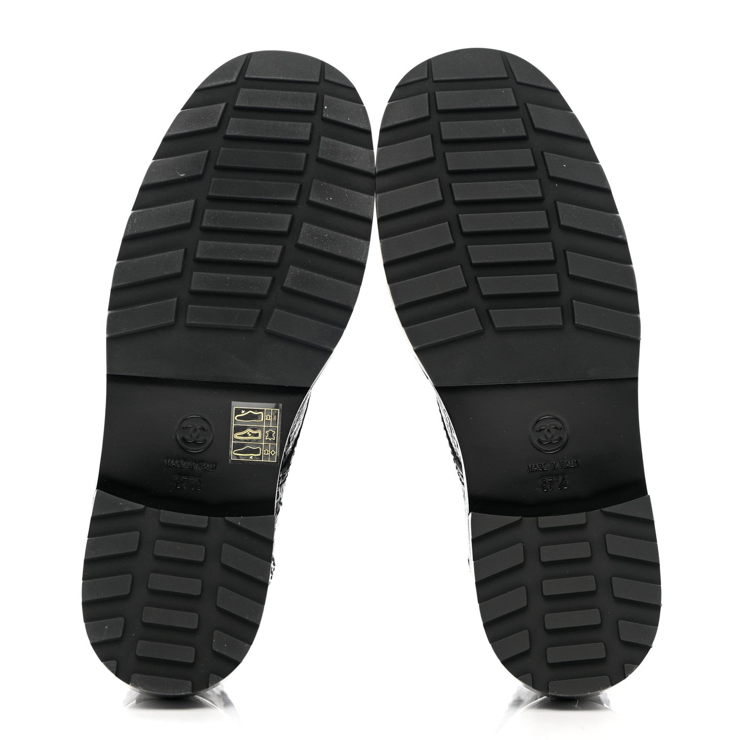 Shiny Calfskin Velvet Pearl Combat Short Boots 37.5 Black