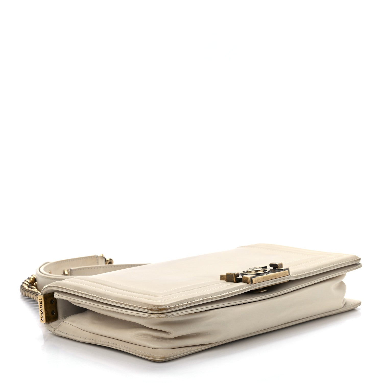 Chanel Glazed Calfskin Medium Boy Flap White 4 of 12