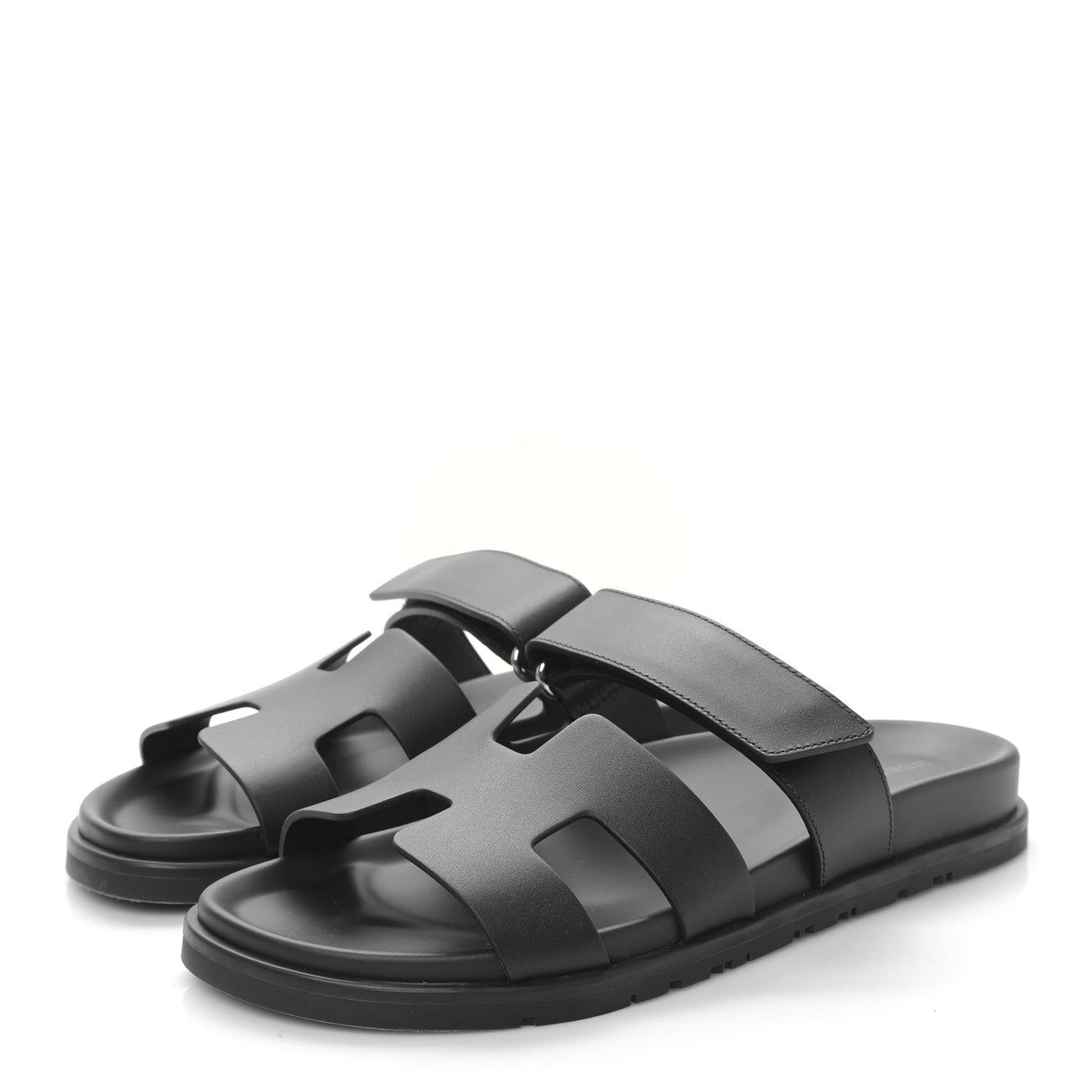 Calfskin Womens Chypre Sandals 39.5 Black