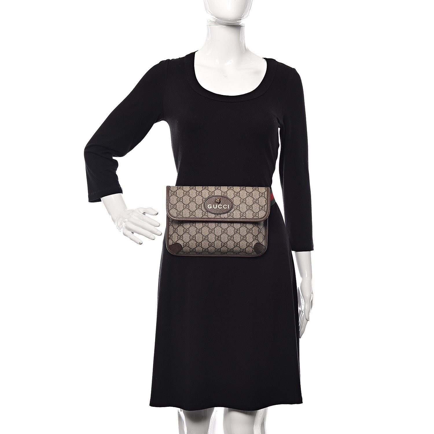 Gucci GG Supreme Monogram Neo Vintage Web Belt Bag Brown 2 of 9