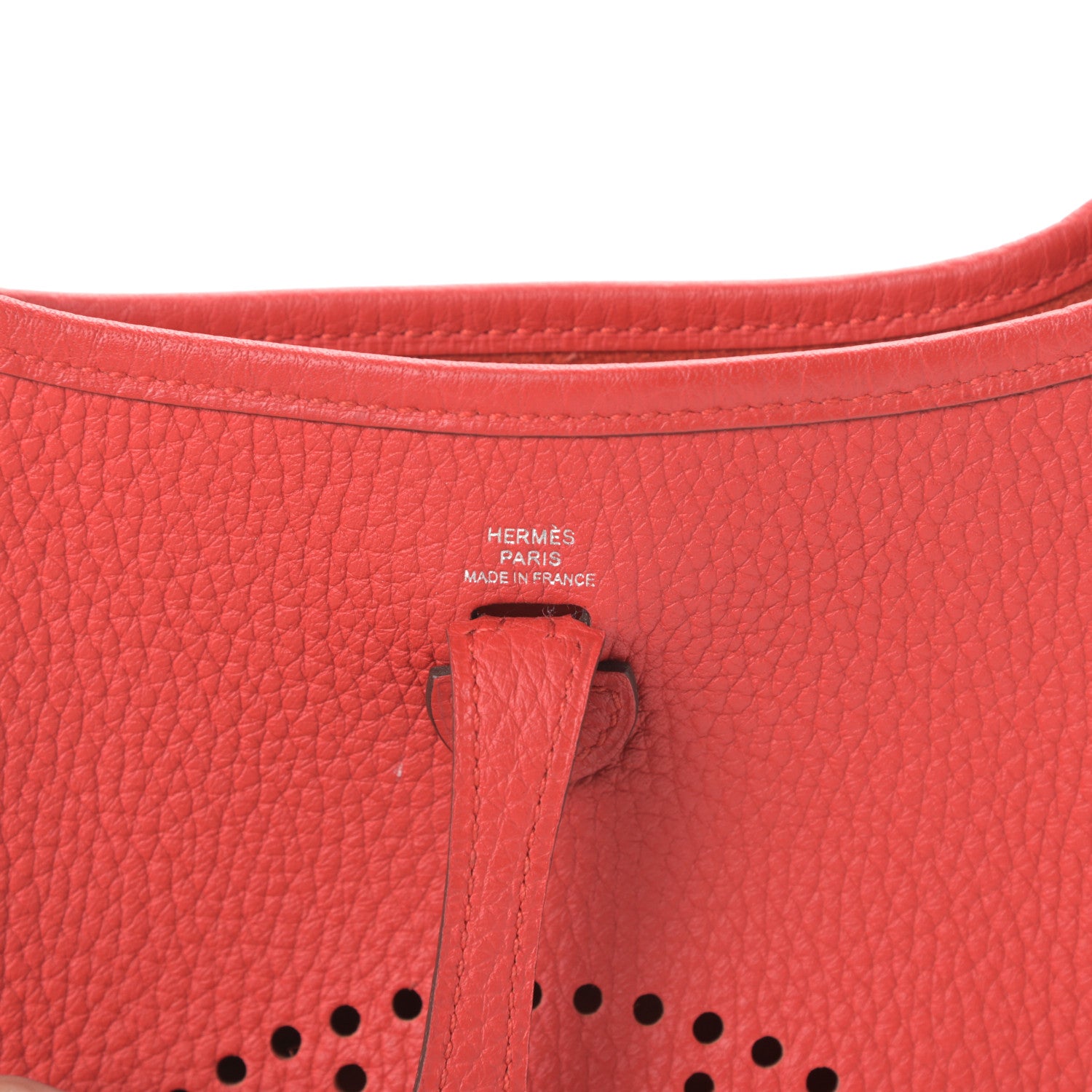 Hermes Taurillon Clemence Evelyne TPM Rouge Tomate 6 of 12