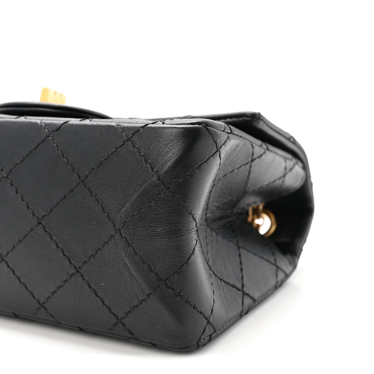 Chanel Aged Calfskin Quilted 2.55 Reissue Mini Flap Black 10 of 11