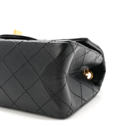 Chanel Aged Calfskin Quilted 2.55 Reissue Mini Flap Black 10 of 11