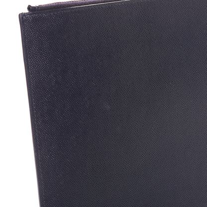 Saint Laurent Matte Grain De Poudre Zipped Document Holder Deep Marine 8 of 9