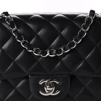 Chanel Lambskin Quilted Mini Square Flap Black 10 of 11
