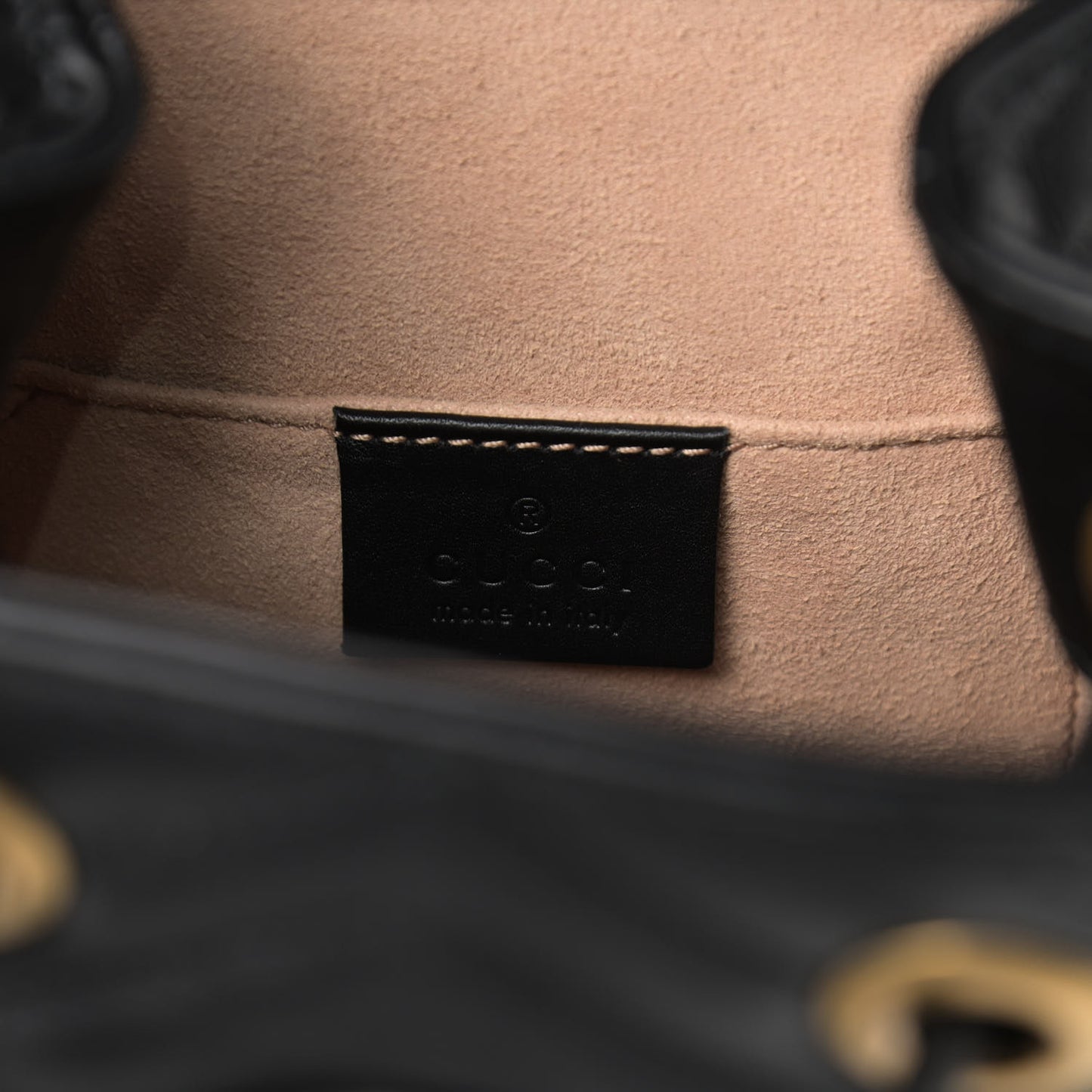 Calfskin Matelasse GG Marmont Flap Backpack Black