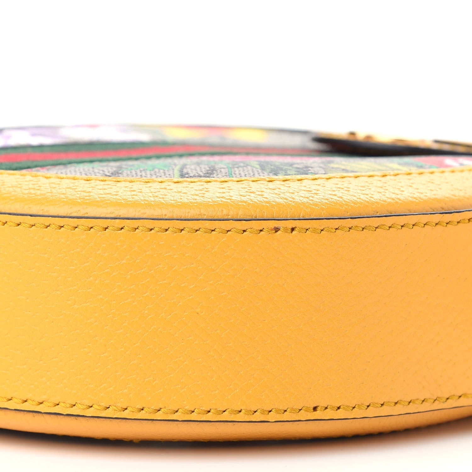 Gucci GG Supreme Monogram Flora Web Mini Ophidia Round Shoulder Bag Beige Multicolor Crop 9 of 9