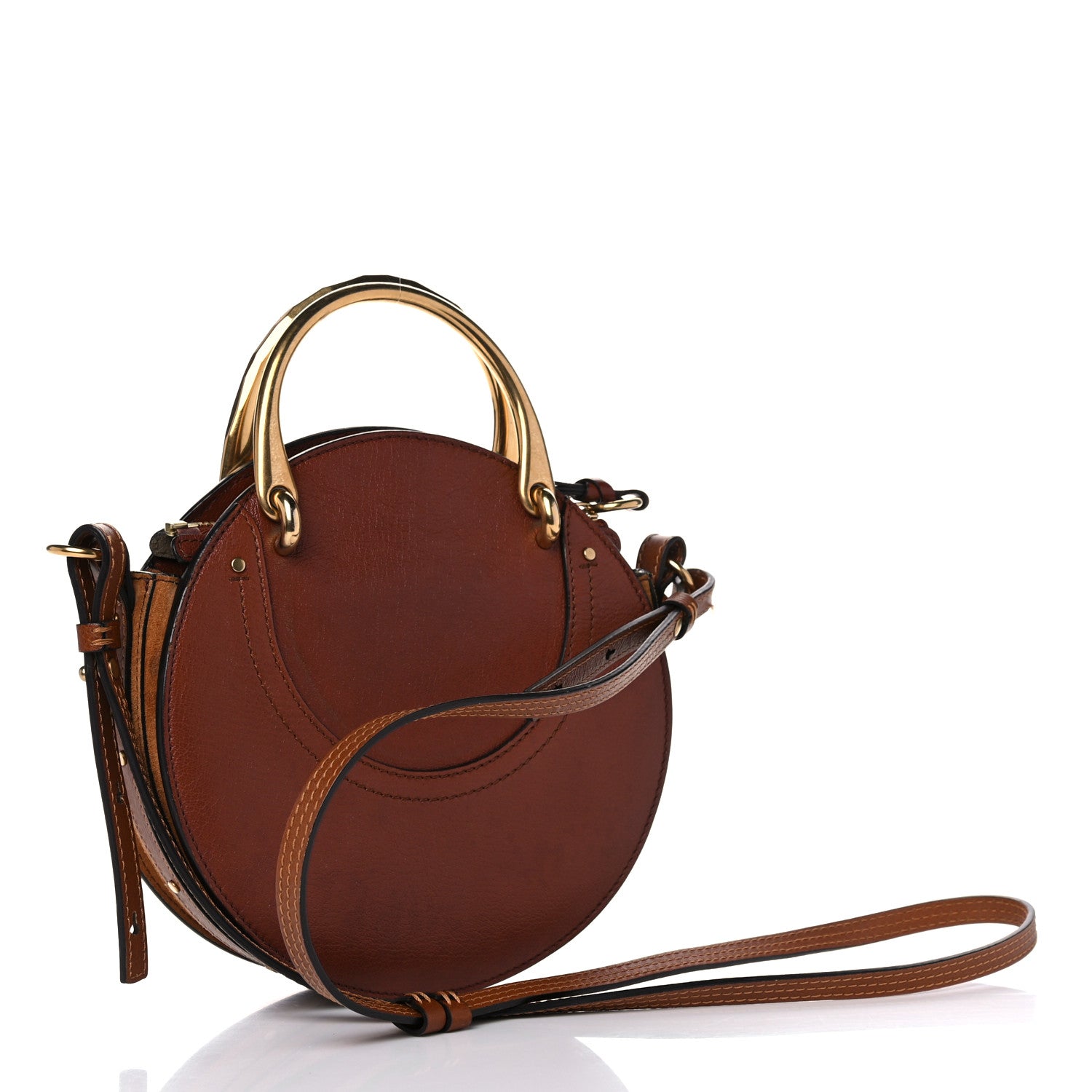 Chloe Shiny Goatskin Smooth Calfskin Suede Small Pixie Bag Saffron Red 3 of 20