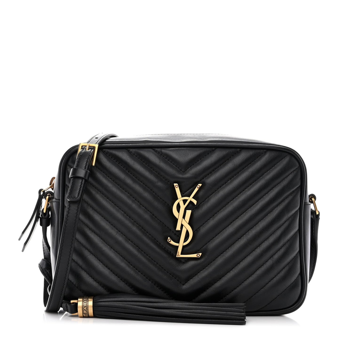 Calfskin Matelasse Monogram Lou Camera Bag Black