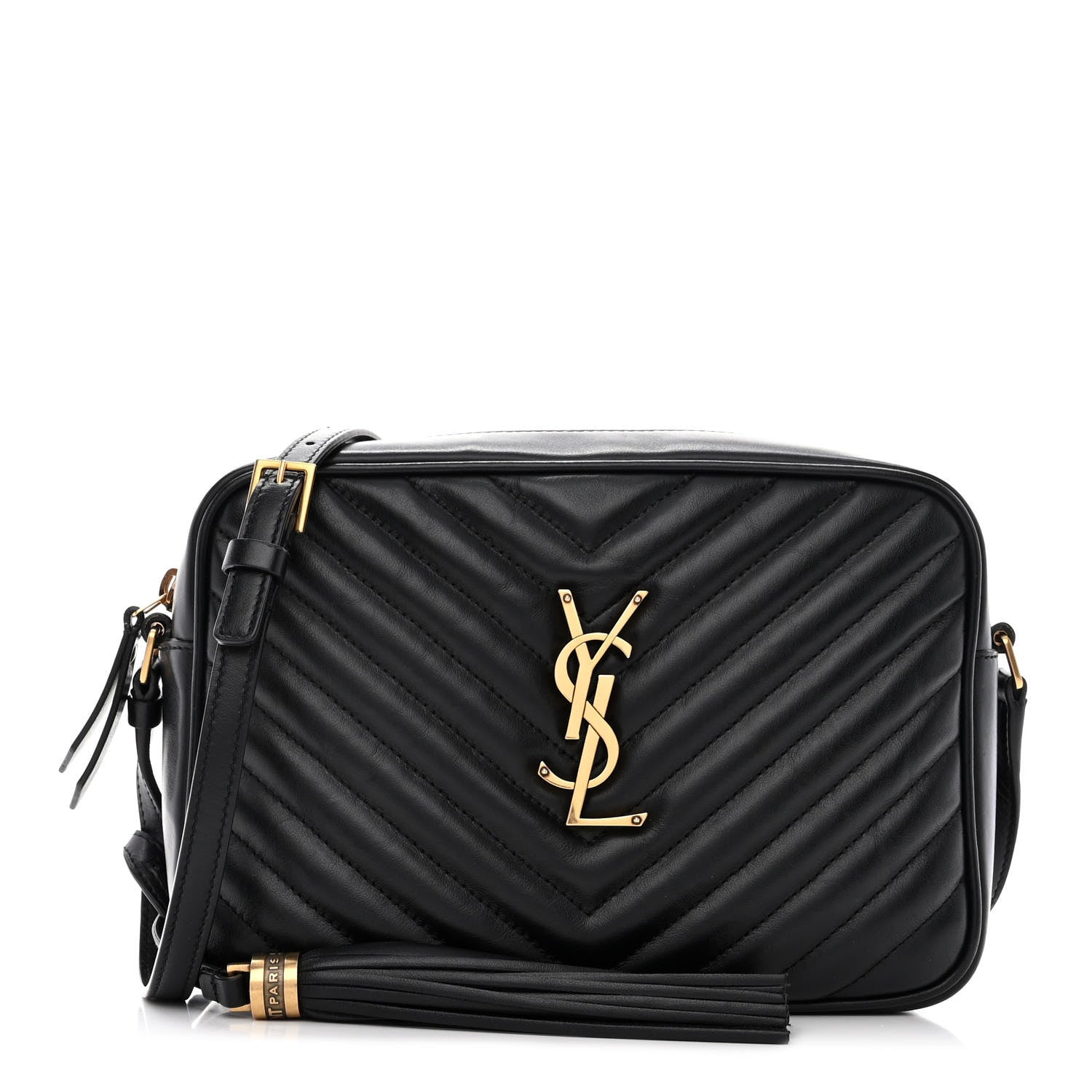 Saint Laurent Calfskin Matelasse Monogram Lou Camera Bag Black 1 of 11