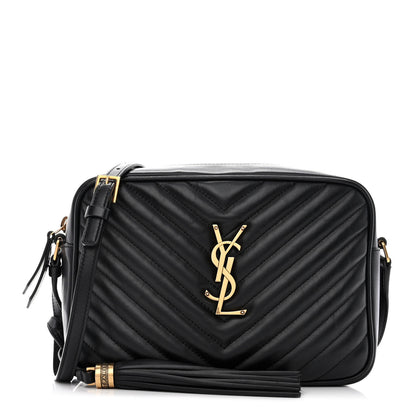 Saint Laurent Calfskin Matelasse Monogram Lou Camera Bag Black 1 of 11