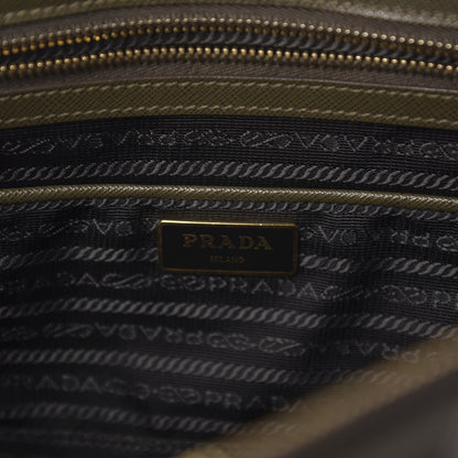 Prada Saffiano Lux Medium Galleria Double Zip Tote Militare 7 of 12
