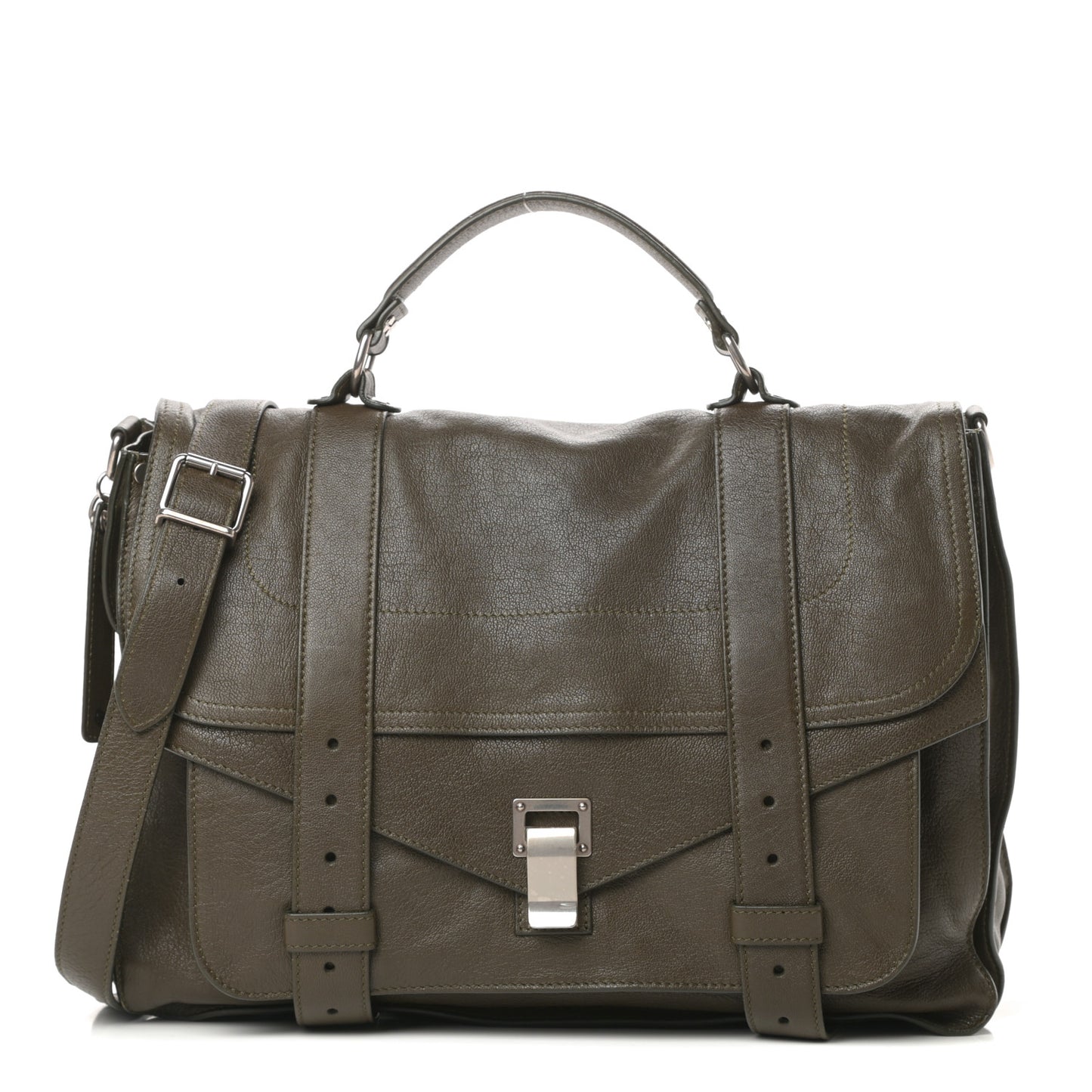 Lambskin Large PS1 Satchel Military